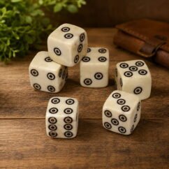 Ring & Dot Bone Dice