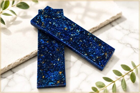Golden Flecks Lapis Lazuli Resin Scales
