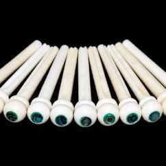 Bone Bridge Pins with Abalone Dot