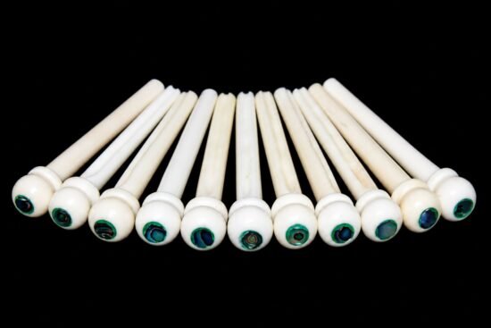 Bone Bridge Pins with Abalone Dot